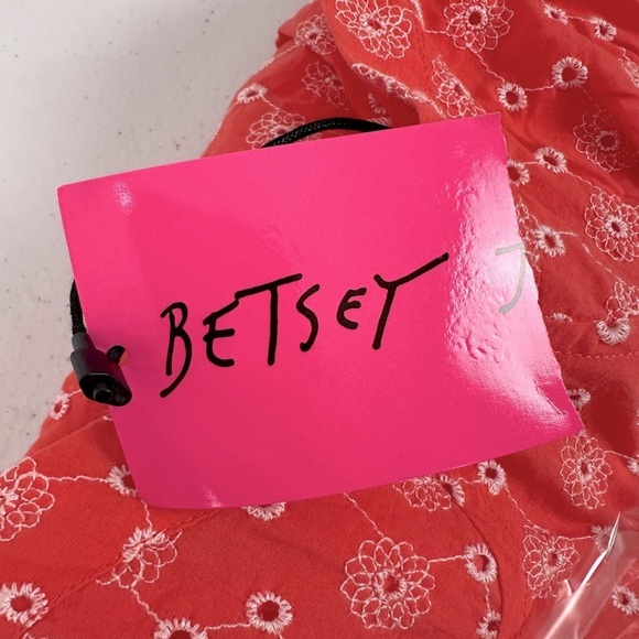 NWT Betsey Johnson Ditsy Eyelet Milk Maid Bustier Mini Dress Duberry - Picture 13 of 13